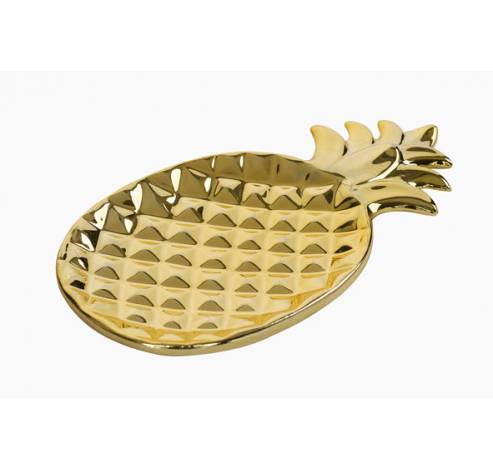 Pineapple Gold Deco-schaal 22.5x12.5cm   Cosy & Trendy