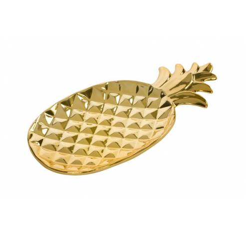 Pineapple Gold Deco-schaal 29x15.5cm   Cosy & Trendy