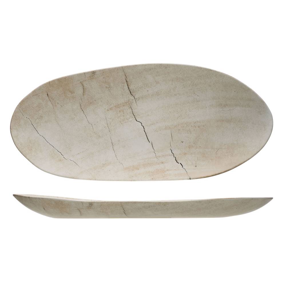 Cosy & Trendy Platte borden Lithos Bord Wave Ovaal 41.2x18xh3cm