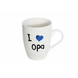 Beker 'i Love Opa' D8.3xh10.5cm 36cl  