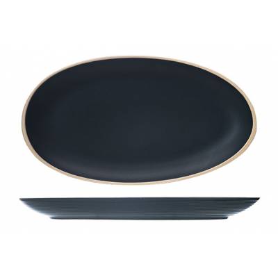 Galloway Black Plat Ovale 29.5x16cm   Cosy & Trendy