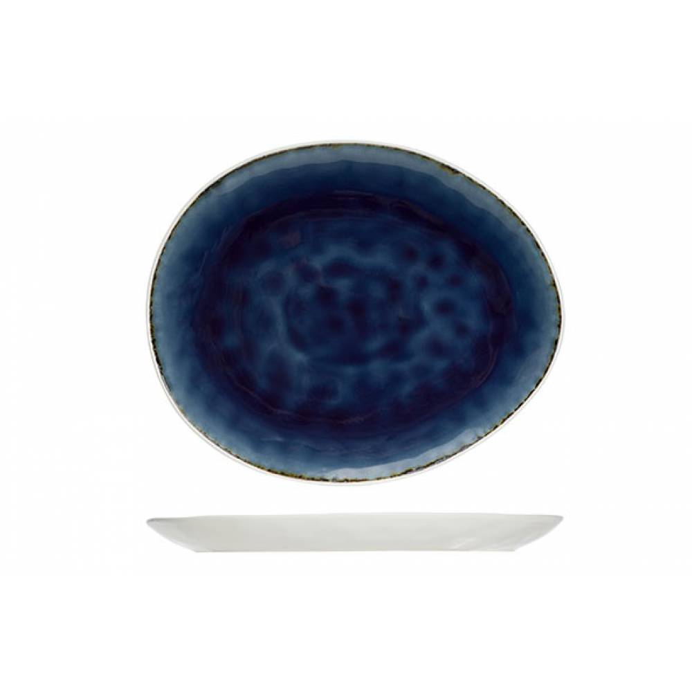 Cosy & Trendy Platte borden Spirit Blue Bord Ovaal 19.5x16.5cm