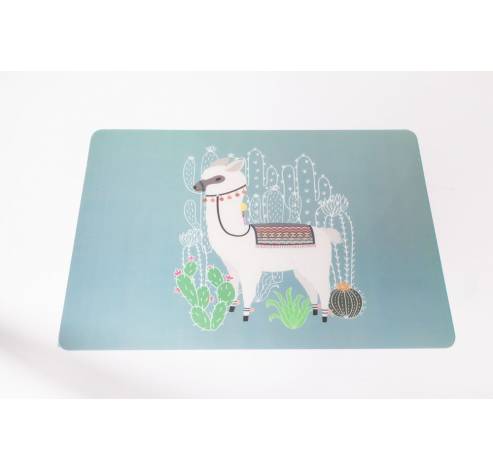 PLACEMAT PVC 43,5X28,5CM LAMA GROEN  Cosy & Trendy