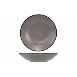 Cosy & Trendy Speckle 2grey Assiette Creuse D20xh5.3cm Bord Noir 