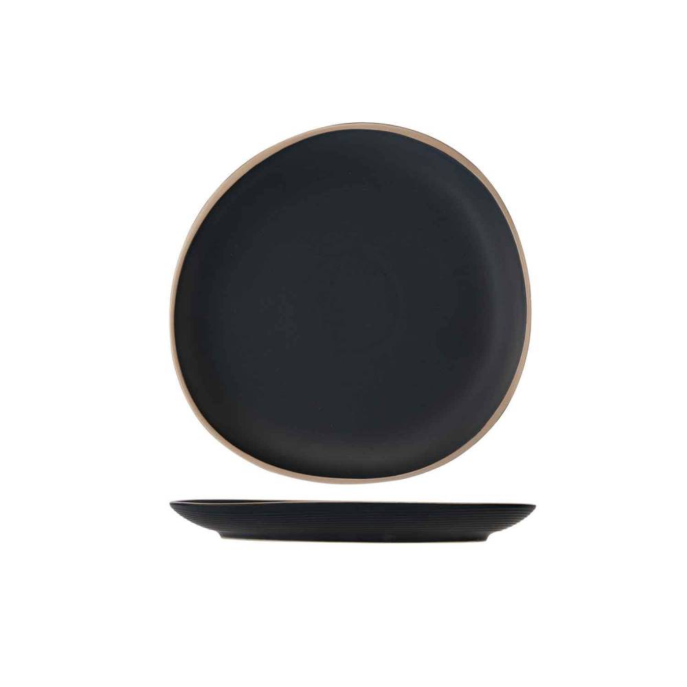 Cosy & Trendy Platte borden Galloway Black Plat Bord D26cm