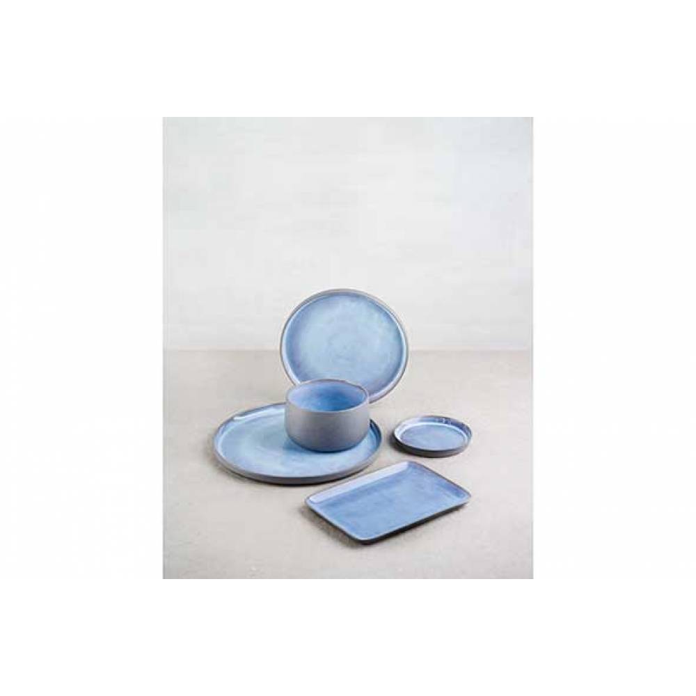 Cosy & Trendy Platte borden Baikal Blue Bord 21x15cm Rechthoek