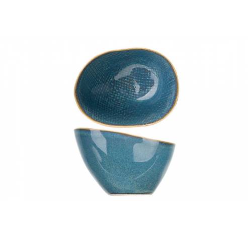 Aicha Blue Kommetje 15x12,5xh7-8,5cm Ovaal  Cosy & Trendy