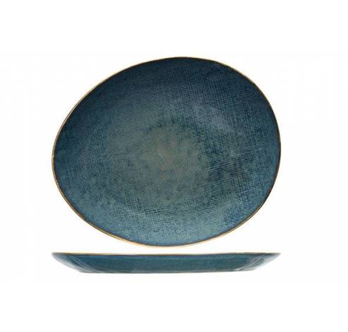Aicha Blue Dessertbord 19,5x16,5cm Ovaal  Cosy & Trendy