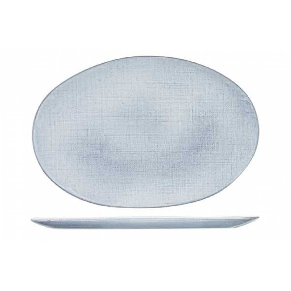 Cosy & Trendy Platte borden Sajet Grey Plat Bord 35x24cm Ovaal