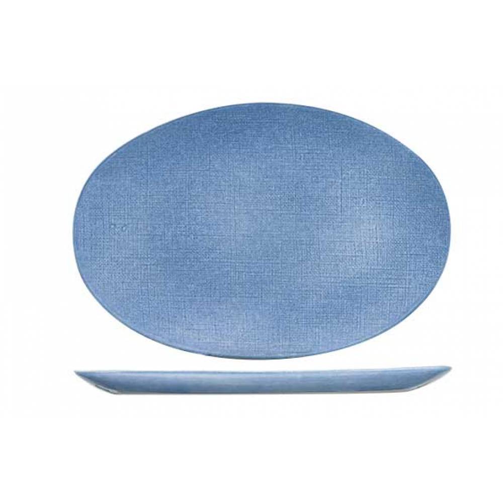 Cosy & Trendy Platte borden Sajet Blue Plat Bord 35x24cm Ovaal
