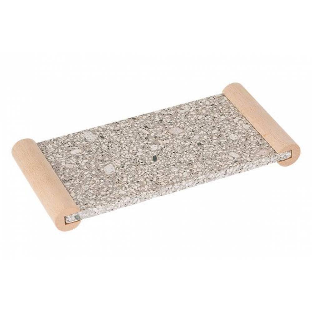 Medical Stone Tray Handles In Hout 32.2x 15cm Rechthoek 