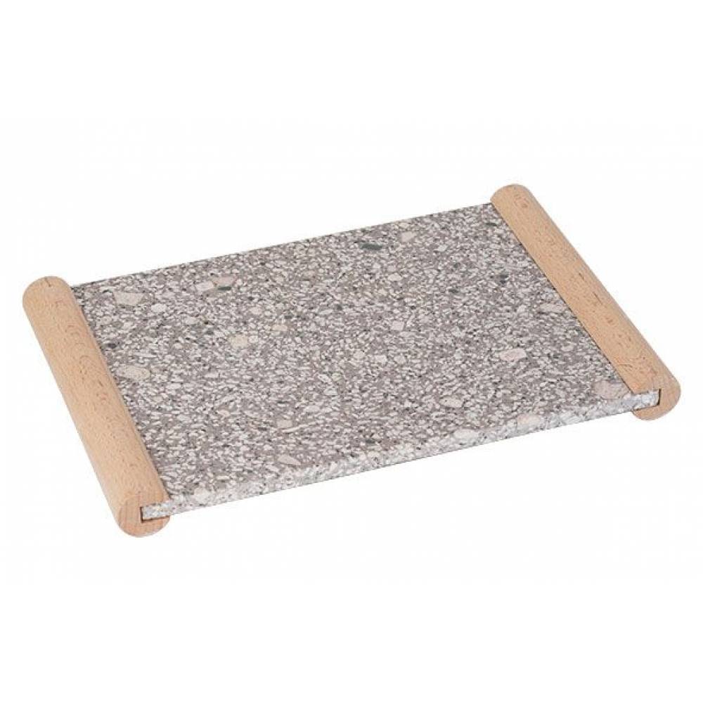 Cosy & Trendy Serveerschalen en-borden Medical Stone Tray Handles In Hout 30.5x 20cm Rechthoek
