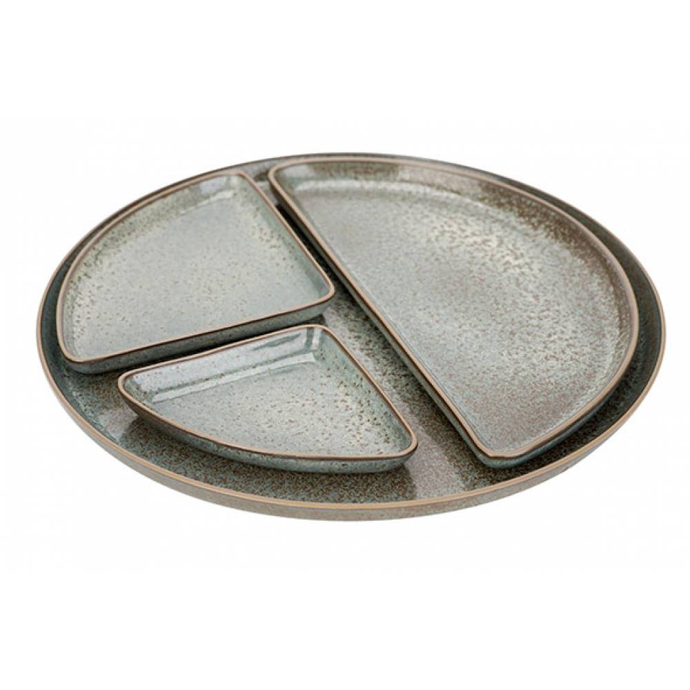 Cosy & Trendy Platte borden Bento-concept Mini-bordje 16,5x11xh1,9cm Driehoekig