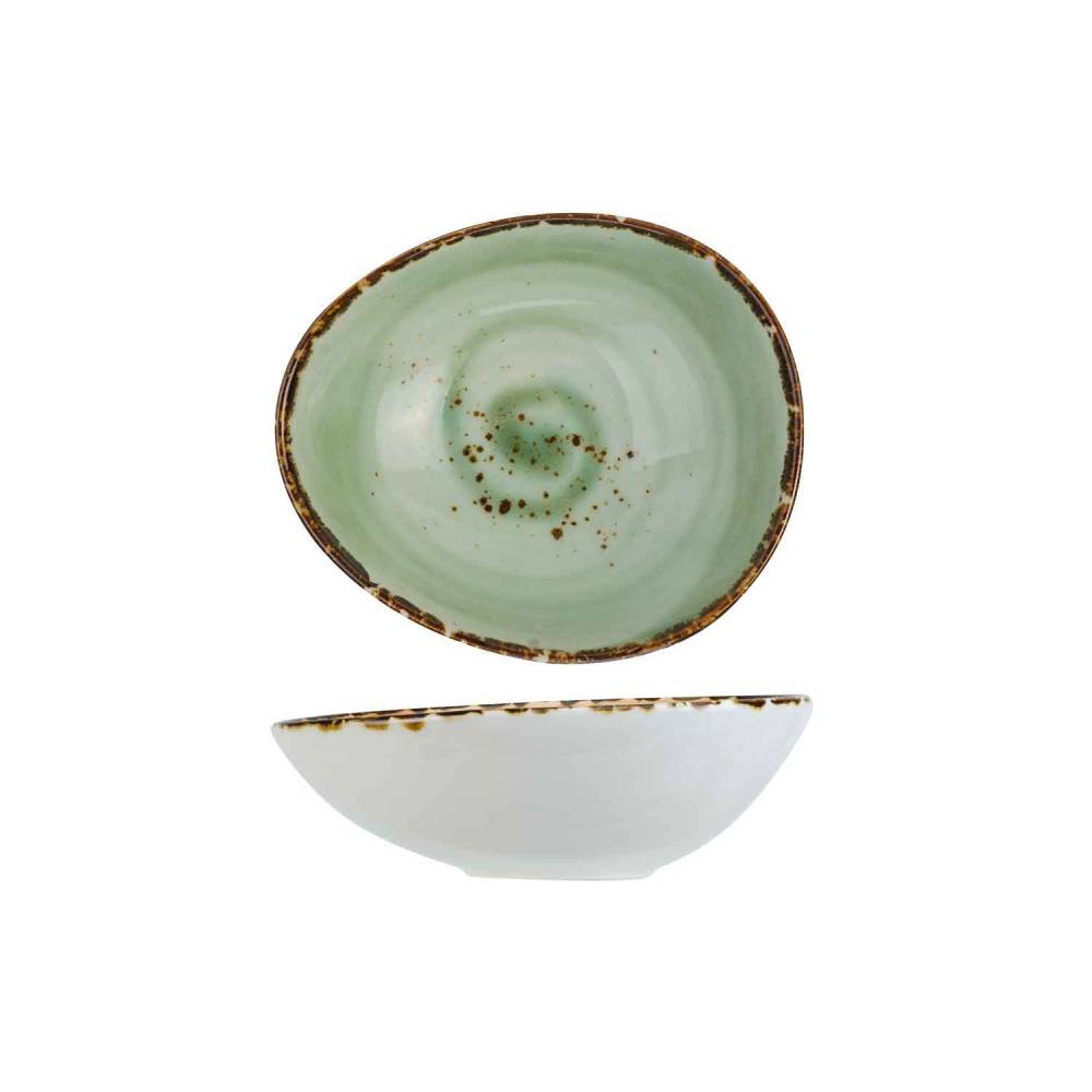 Cosy & Trendy Bowls Quiandra Green Minischaaltje 8,6x7,6cm H3cm - New Bone China