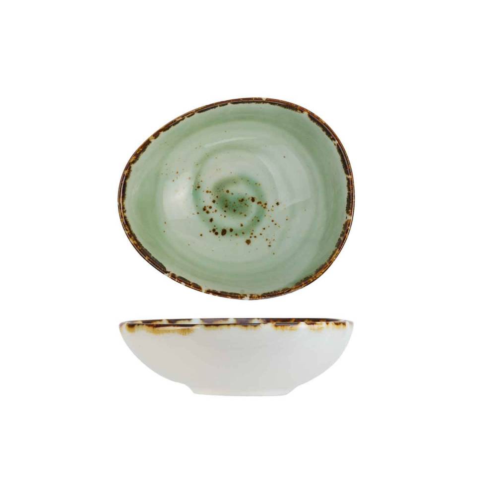 Cosy & Trendy Bowls Quiandra Green Minischaaltje 6,6x5,8cm H2.3cm New Bone China