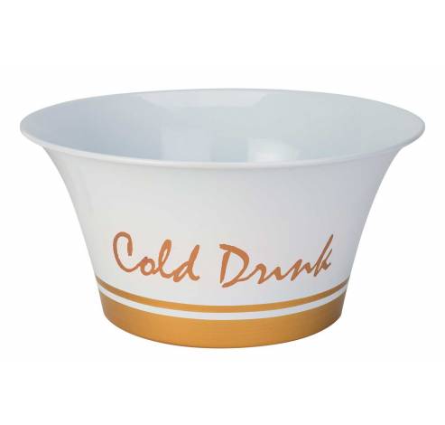 Cold Drinks Partybowl Wit-band Goud D41x H20cm Gegalvaniseerd  Cosy & Trendy