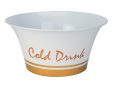 Cold Drinks Partybowl Wit-band Goud D41xh20cm Gegalvaniseerd