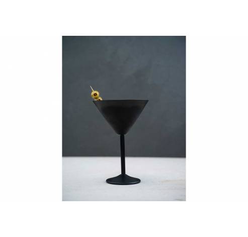 Black Martiniglas 35cl D12,5xh18cm Black Outside-mat Inox Inside  Cosy & Trendy