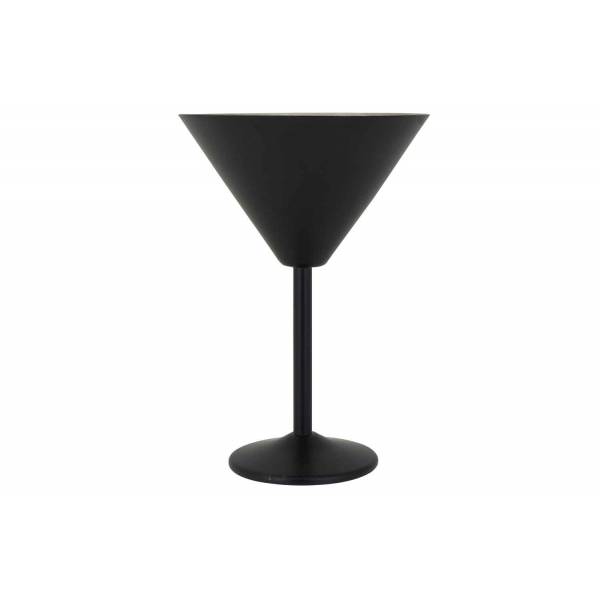 Cosy & Trendy Black Martiniglas 35cl D12,5xh18cm Black Outside-mat Inox Inside