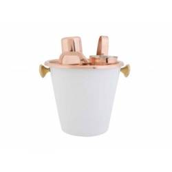 Cosy & Trendy White-copper Set A Bar 6-pcs 17x15x18cm White Outside - Copper Insied 