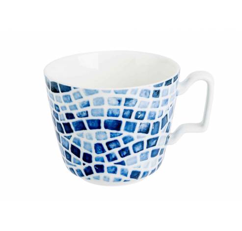 Mosaic Blue Tas D9xh6,3cm 20cl New Bone China  Cosy & Trendy