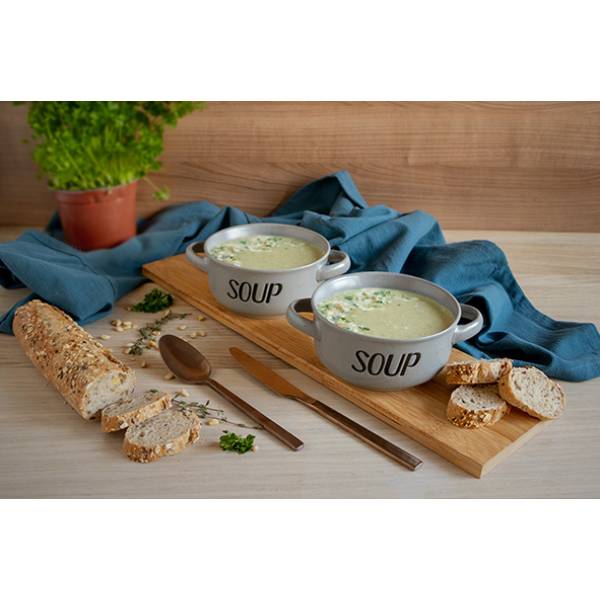 Cosy & Trendy Soup Grey Soepkommetje 'soup'  D13,5cm H6.5cm - 47cl