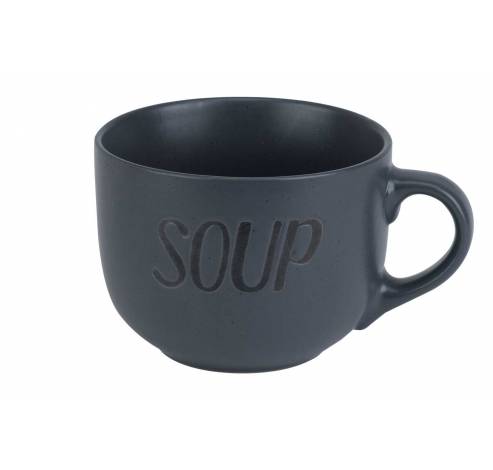 Soup Dark Grey Beker 'soup' D11xh8,5cm 51cl  Cosy & Trendy