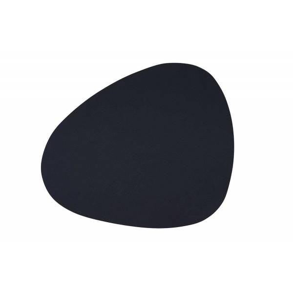 Placemat Black 37x44cm Eivormig - Kunstleder 