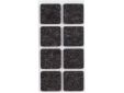 Vilt Antislip Set8 Zwart Vierkant 25x25mm