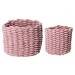 Cosy & Trendy Velvet Set2 Mand Roze Koord Uit Fluweel 23xh18 - 20xh16cm