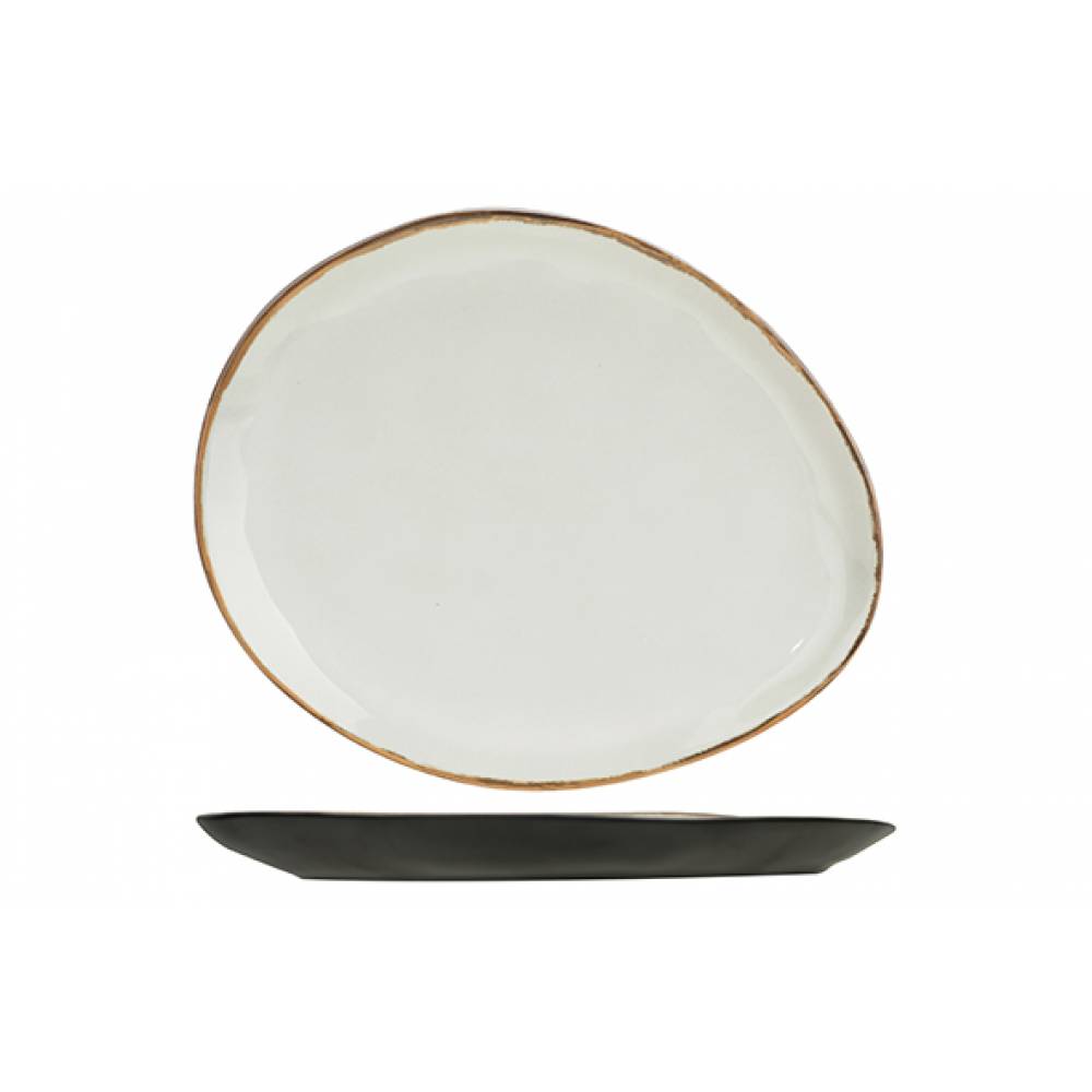 Cosy & Trendy Platte borden Plato Unbreakable Bord Ovaal 19,5x16,5 X2cm-melamine