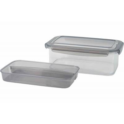 Tritan Lunchbox Anthraciet 1,9l Plateau- Bestek 24x15.2x8.8cm  Cosy & Trendy