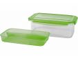 Tritan Lunchbox Groen 1,9l Plateau-bestek-24x15.2xh8.8cm