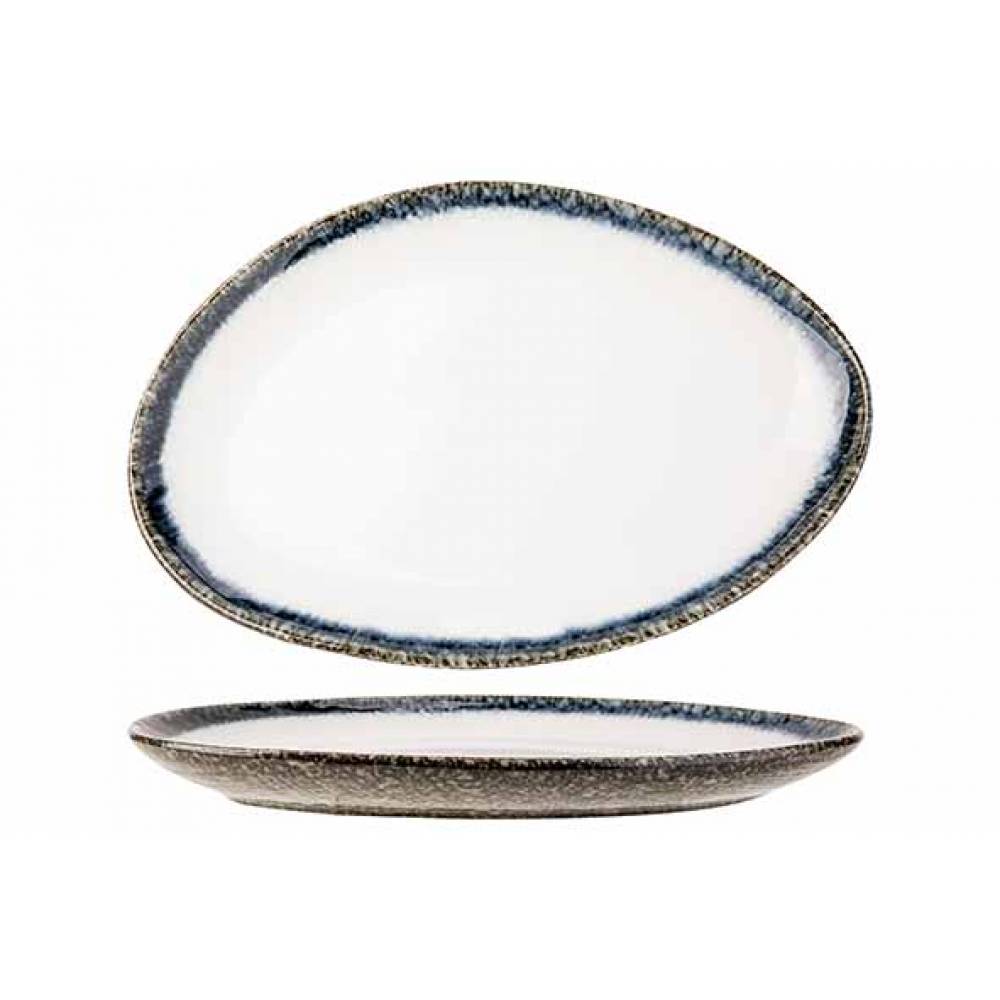 Cosy & Trendy Platte borden Sea Pearl Plat Bord 26,7x18,5xh3cm Ovaal