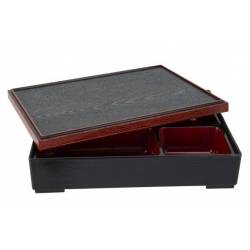 Cosy & Trendy Asian Bento Box Zwart-rood 27x21x6cm Abs 
