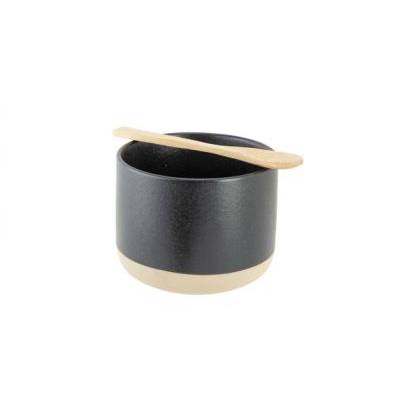 Pot Apero D10xh8cm Ceramique + Cuillère Bambou  Cosy & Trendy