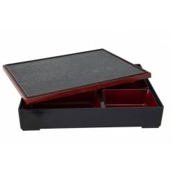 Cosy & Trendy Asian Bento Box Zwart-rood 30x24.5x6cm Abs 