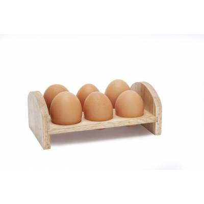 Ei-rekje Voor 6 Eieren Hout 17.2x10.1x6. 5cm 