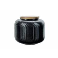 Dakota Black Pot A Provisions D13,8x11.8 Cm 1.13l Avec Couvercle En Bois 