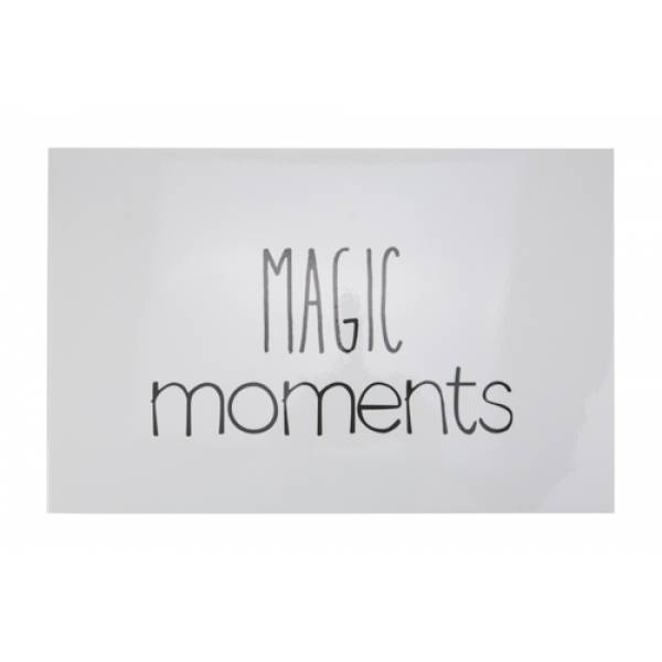 Placemat Fp Lichtgrijs Magic Moments Zwa Rt - 43.5x28.5cm 