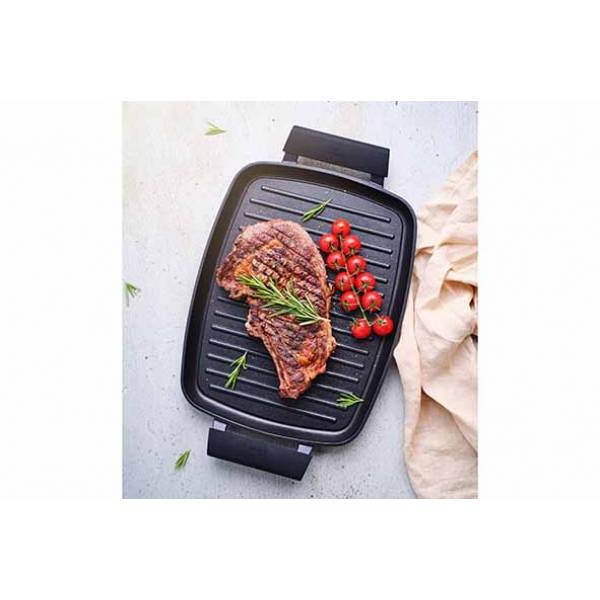 Durable Grillpan No Stick Zwart 48x29xh4 ,5cm Aluminium 