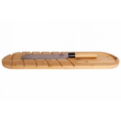 Broodplank Bamboe 50x14cm Met Mes   Cosy & Trendy