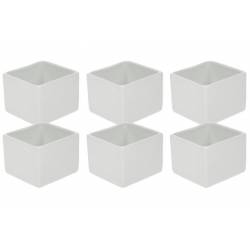 Aperopotje Set6 5xh4,5cm Vierkantvormig 