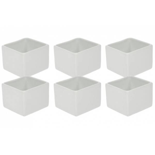 Aperopotje Set6 5xh4,5cm Vierkantvormig  