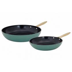 Elegance Braadpan Set2 Groen D24+28cm  