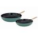 Elegance Braadpan Set2 Groen D24+28cm  