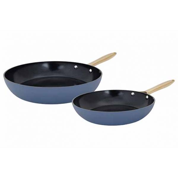 Elegance Braadpan Set2 Antraciet D24+28cm 