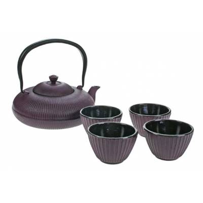 Set Theiere 1,2l +4tasses Pumpkin Purple Filter Tsp80 - Contenu Tasse 10cl  Cosy & Trendy