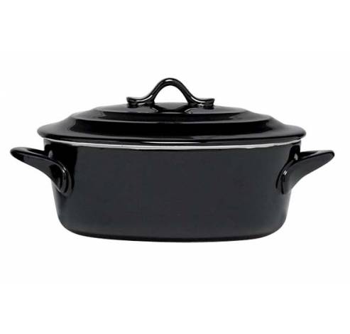 Black Ovenschotel Met Deksel 0,5l D16,5x 13xh6cm Ovaal  Cosy & Trendy