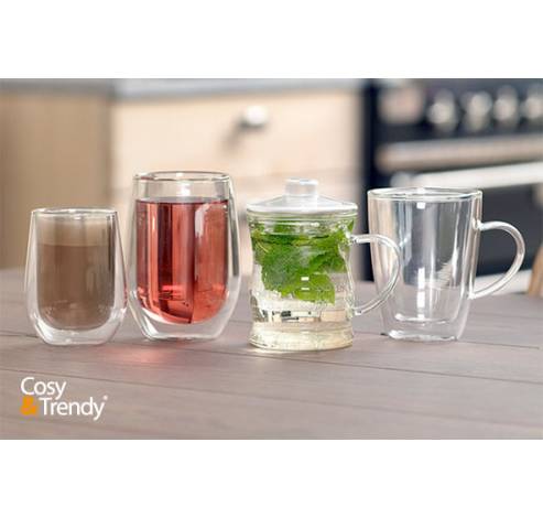 Isolate Koffieglas 16cl Set2 D8,5xh9cm   Cosy & Trendy